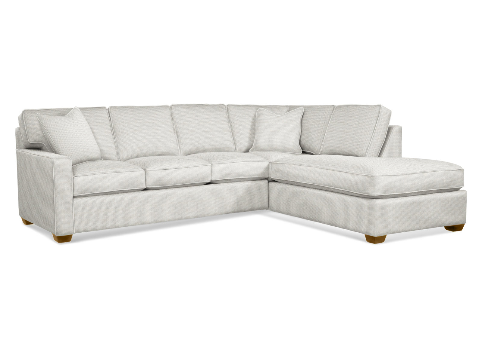 Ellora Upholstered Chaise L-Sectional, Havana, Right Hand Facing, Brown Geometric, 0456-33