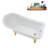 58" Streamlin Clawfoot Tub,Tray,Drain, Clawfeet-101628924-102219863