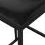 Ensemble de 2 tabourets de bar noirs avec dossier et 2 chaises rembourrées en cuir de polyuréthane-1660370316