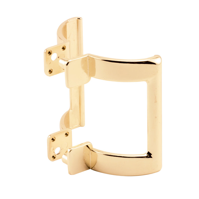 Ensemble de poignées de porte de douche moulées sous pression pour portes de douche ou enceinte de baignoire, centre à 2 trous, laiton (1 ensemble)