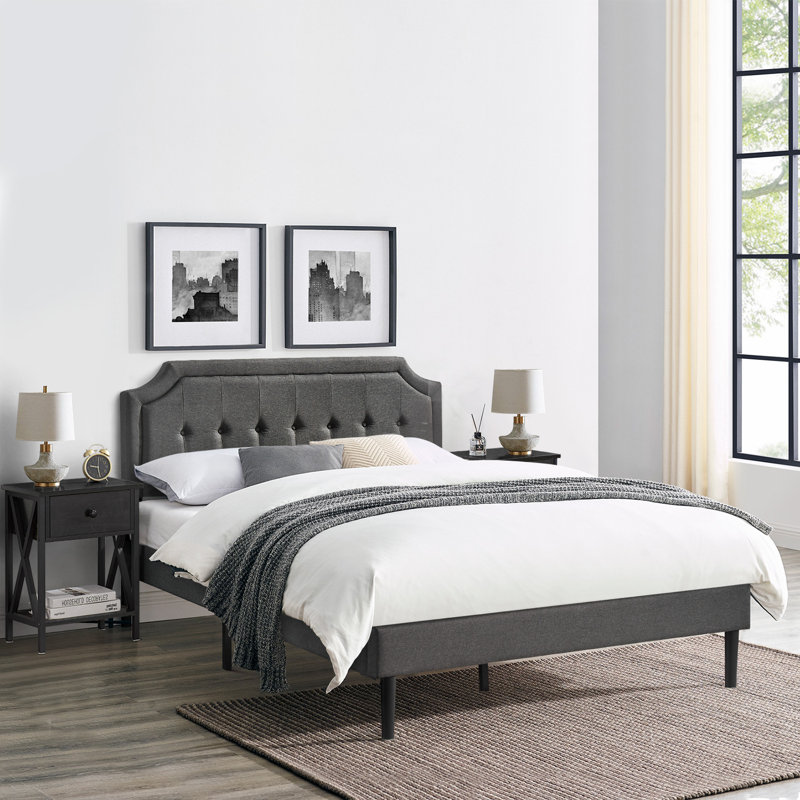 Kempst Steel Piece Bedroom Set, Black, Queen