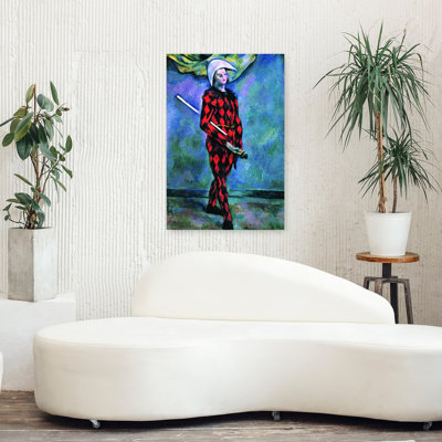 Harlequin Classic Abstract Contemporary Wall Art Print by Paul Cezanne - Wrapped Canvas Print