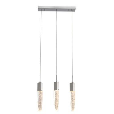Luminaire suspendu moderne en cristal 3 lumières