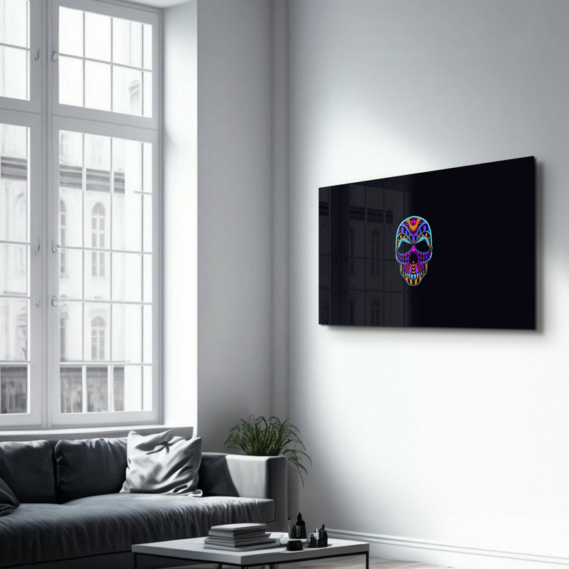 Peinture murale élégante en verre trempé 100% verre trempé, épaisseur: 0,16 pouce | Imprimé UV pour des couleurs éclatantes et une durabilité | Parfait pour la décoration intérieure et l'esthétique moderne