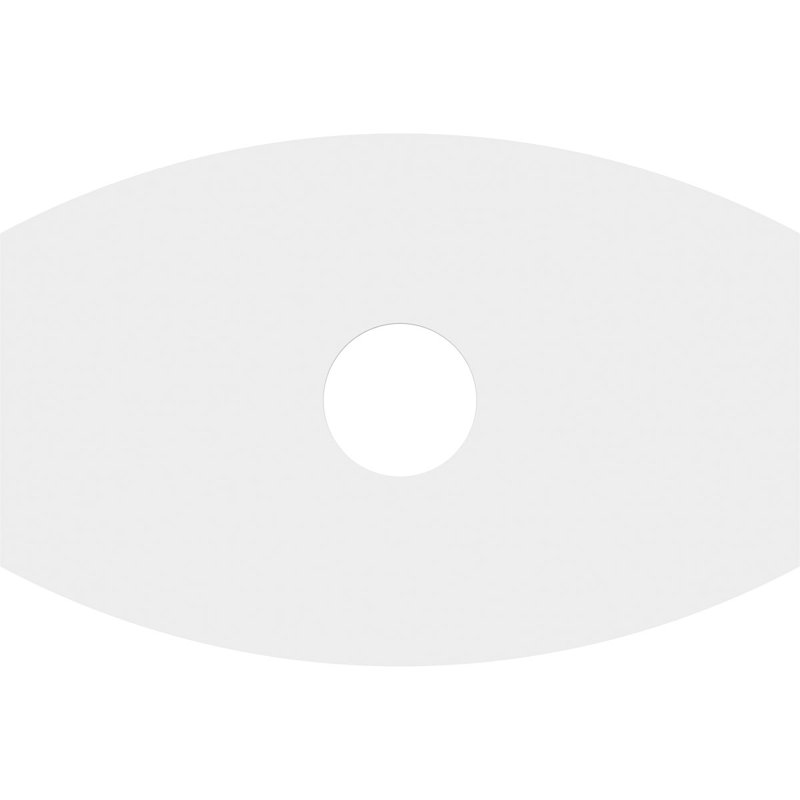 Médaillon de plafond contemporain en PVC de qualité architecturale Kailey, H 1 po x l 26 po x P 17,375 po