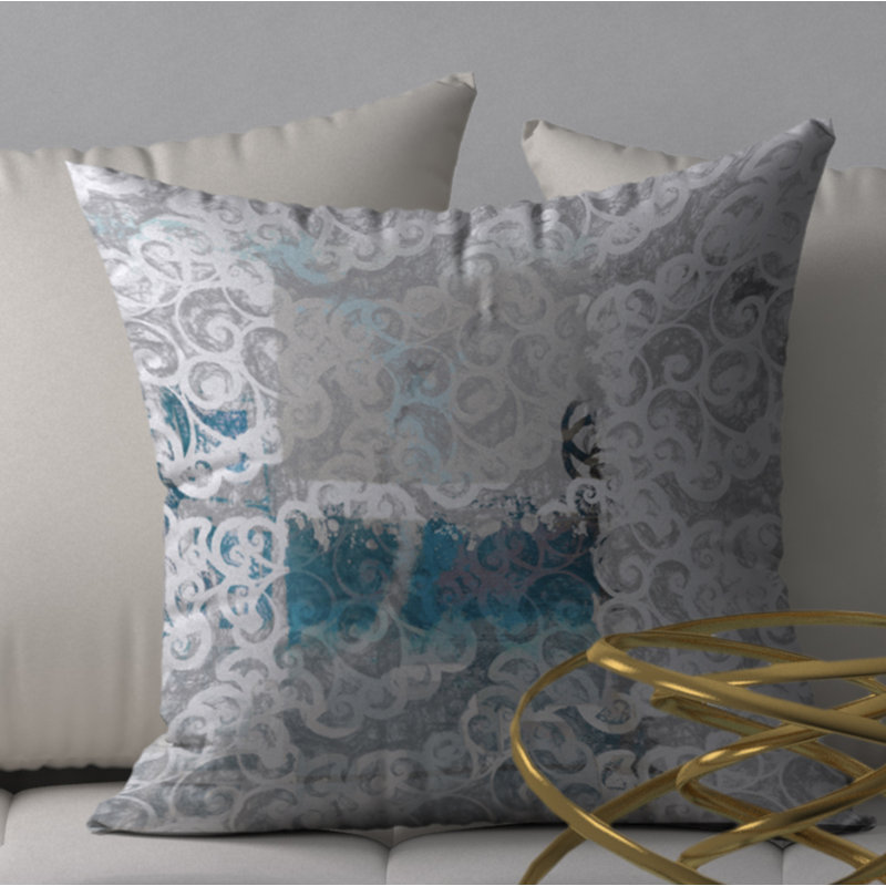 Abstract Reversible Throw Pillow, 24" x 24"