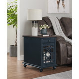 Ahmara End Table with Storage and Built-In Outlets