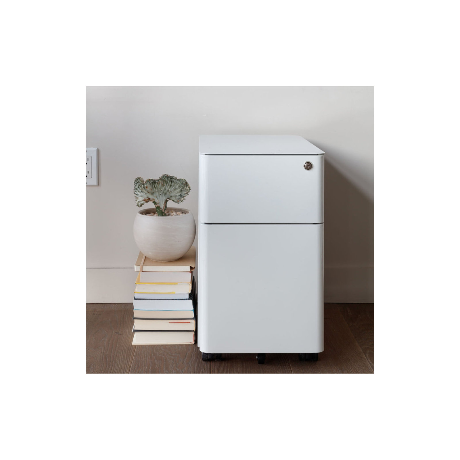Small Filing Cabinet, White