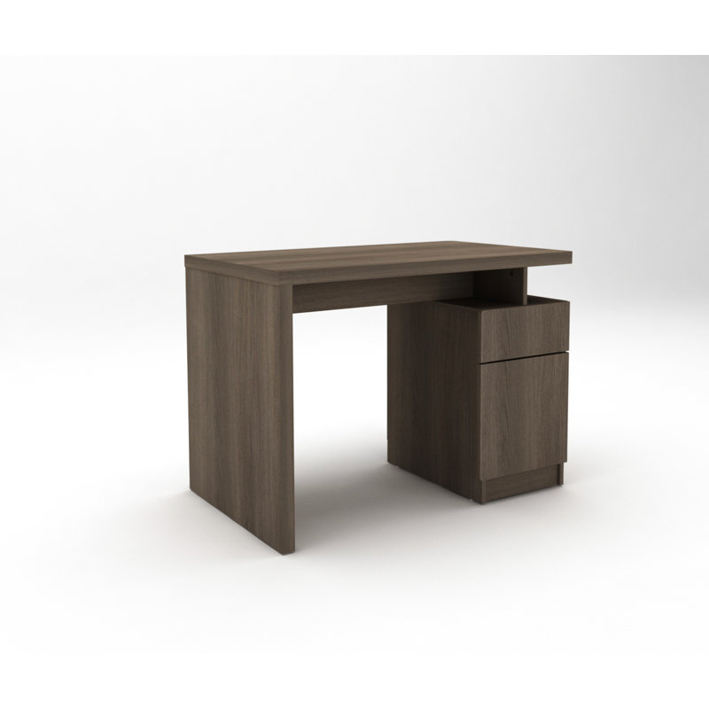  2‑Tier Executive Study & Office Desk – Sleek Design, 39.4″ W × 23.2″ D × 28.3″ H, Brown