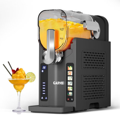 Slushie Machine for Home No Ice Needed, Frozen Drink Maker with LED Display & 6 Pre-Set Programs, 70 oz Large Capacity for Frozen Margaritas,Ice Cream,Compact Size Slushy Machine,Dark Grey