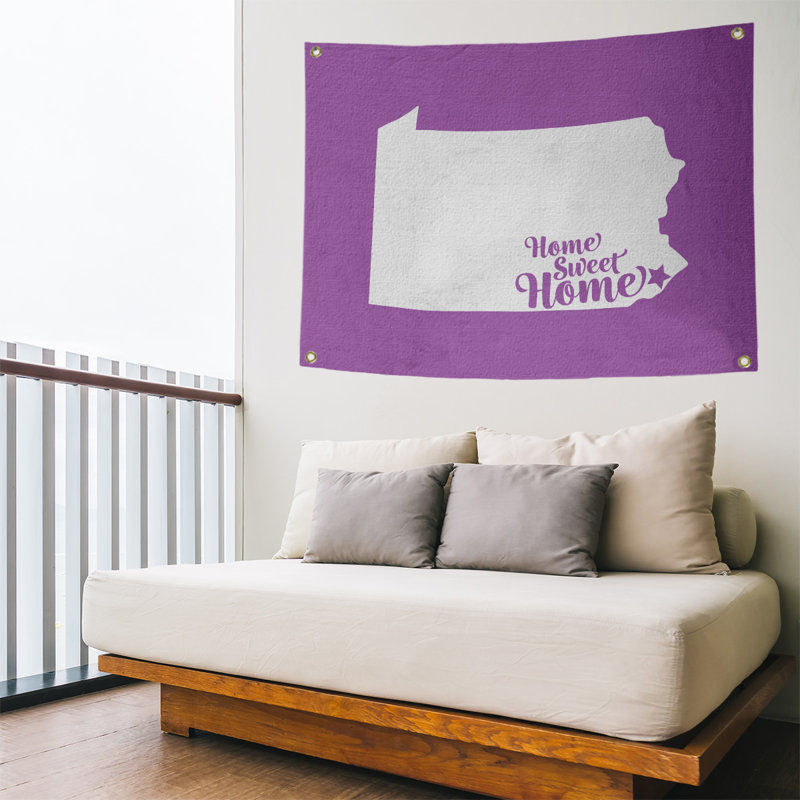 Tapisserie murale philadelphia doux pour la maison, H 50 po x l 59 po, Violet