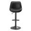 Tabouret de bar moderne pivotant de 26 à 34 po de hauteur, tabouret de bar en similicuir avec structure en métal, tabouret de comptoir à hauteur réglable avec repose-pieds