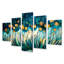 «Green and Yellow Herbs», ensemble d'art sur toile Herbes florales