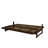 Structure de futon double de 76 po de large, matelas non inclus
