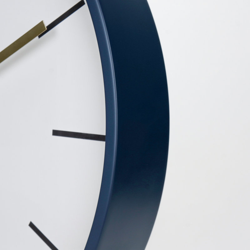 Horloge murale 15,75 po Thomas Kent, Bleu marine
