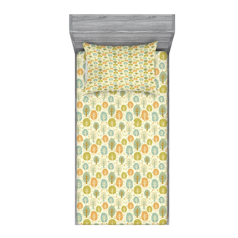 Forest Microfiber Sheet Set, Twin XL Sheet Set with Fitted Sheet