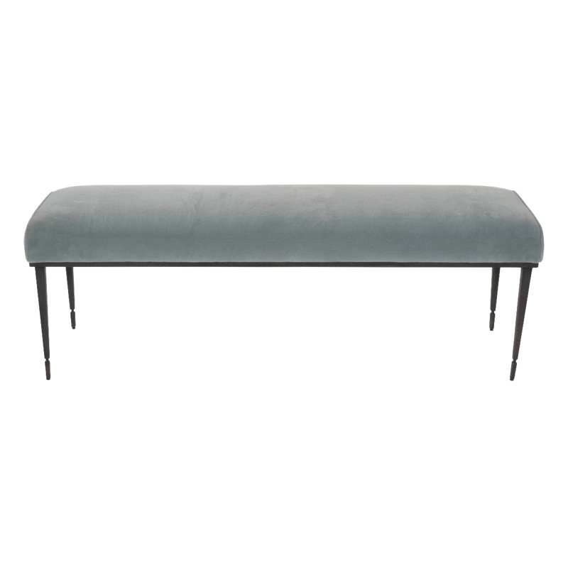 Upholstered Bench, Teal