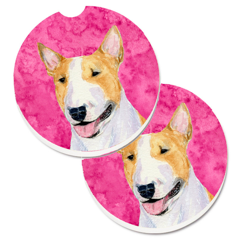 Sous-verre barbu collie voiture, Bull-terrier