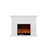 47.24"Modern Minimalist White Simulated Flame Electric Fireplace-118583295