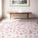 Insect Floral Area Rugs Modern Accent Carpet with Non-Slip Backing, Stain-Resistant Low Pile Floor Cover, Machine Washable Ultra-Soft Indoor Mat for Living Room, Bedroom, Kitchen