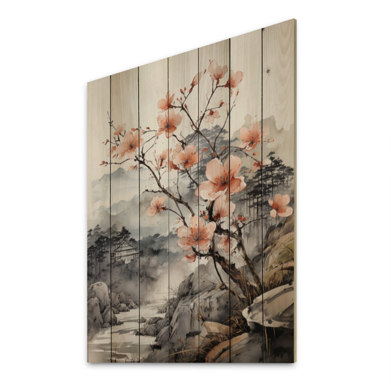 Asian Art Fantasy Sumi I sur impression sur bois, H 40 po x l 30 po x P 0,78 po