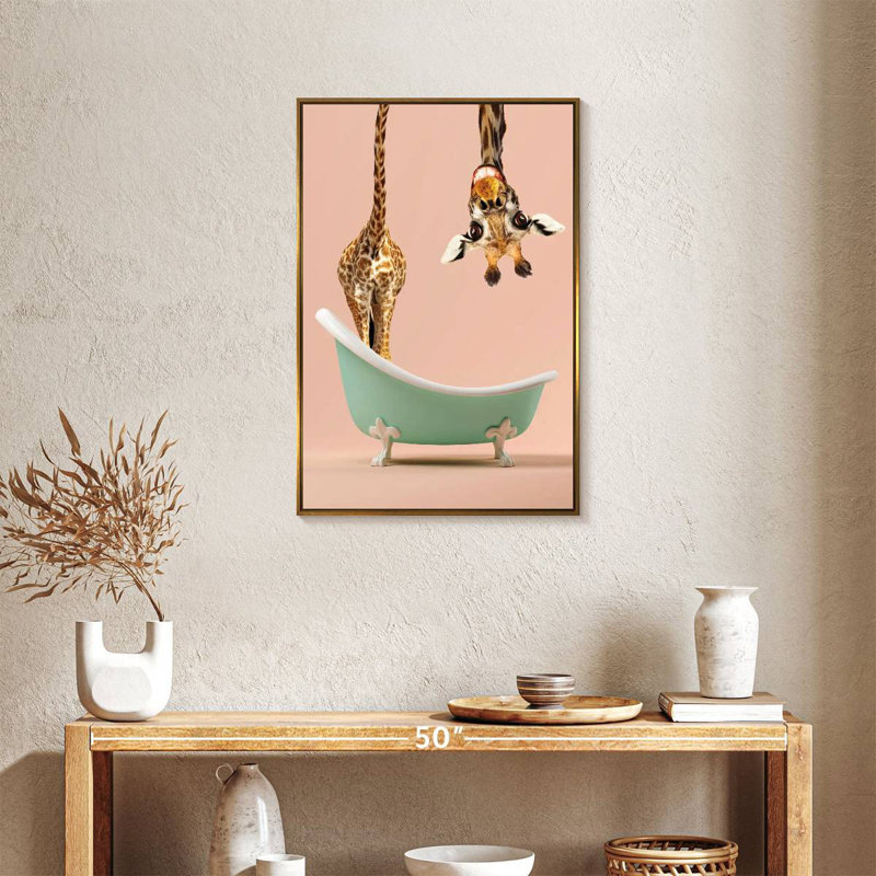 Baignoire girafe Mattson Silly, Floating Frame Gold, 21 po x 31 po