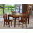5 Piece Dining Room Table Set Includes a Rectangle Kitchen Table and 4 Dining Chairs, Mahogany-218799538-141033014-141033015