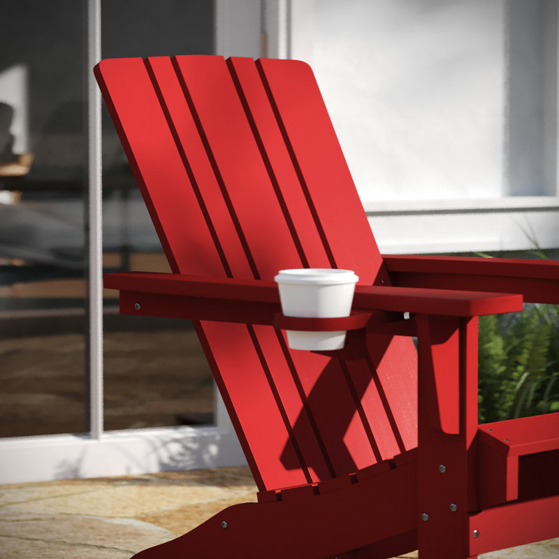 Collis Plastic / Acrylic Rocking Chair, Red