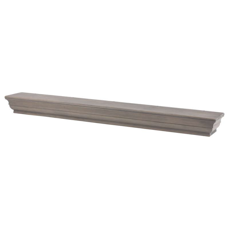Dogberry Collections Shaker Mantel Shelf, Gray, 72"