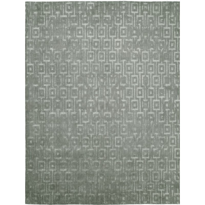 Geometric Area Rug in Gray