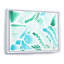 Éléments graphiques rétro en bleu et vert I - peinture sur toile-67232794-67232811