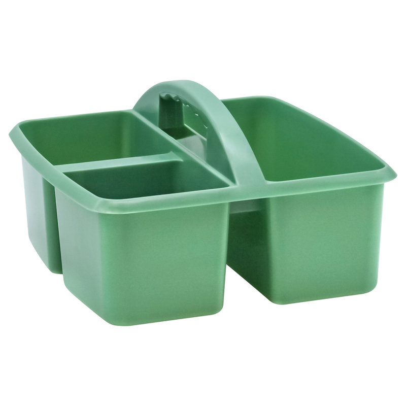 Ensemble de rangement de chevet en plastique avec rangement, Vert eucalyptus