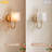 Crystal Wall Sconce with 2-Tier Shade
