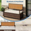Wicker Storage Bench, Rattan Storage Seat with Cushion Indoor Outdoor Entryway-335815567