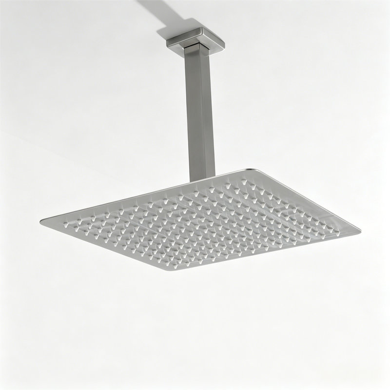 10-Inch High-Pressure Rain Shower Head With Shower Arm, Brushed Nickel