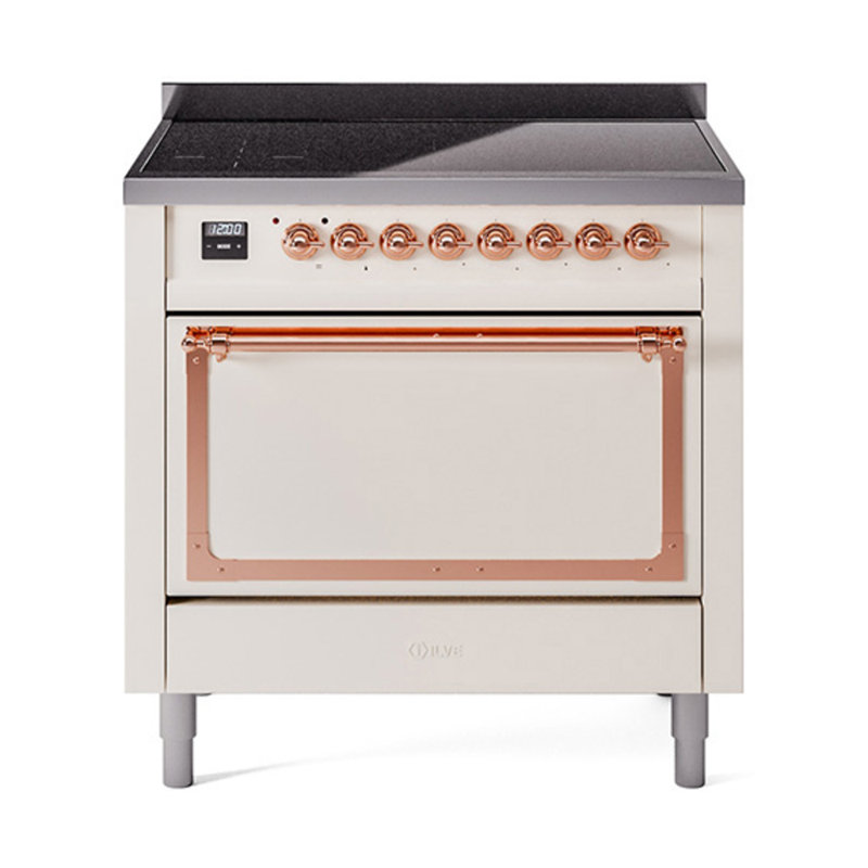 ILVE Nostalgie II Noblesse 36 in Induction Range, Antique White/Copper