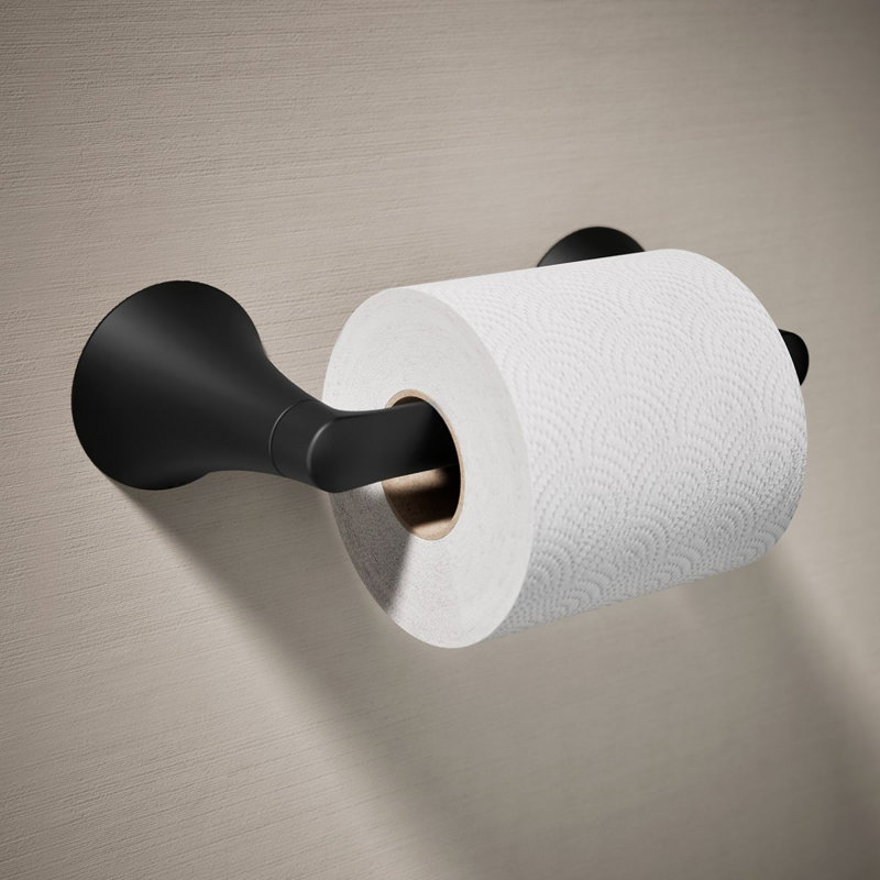 Porte-papier hygiénique Buckley, Noir mat
