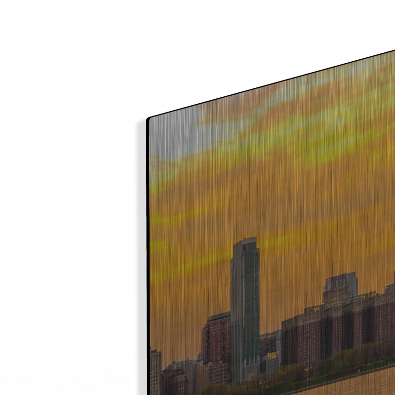 «Chicago Golden Sunset Panorama» par AKG, H 12 po x l 36 po