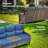 5 - Person Luxury Wicker Patio Furniture Set With Fire Pit Table & 6-Inch Extra-Thick Cushion Swivel Chairs-418102493-418102490