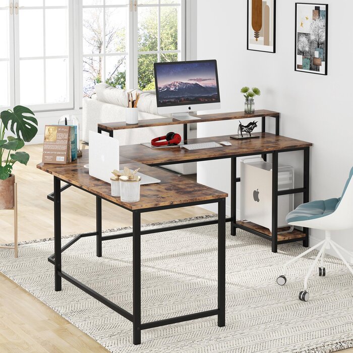 Borough Wharf Faribault L-Shape Computer Desk & Reviews | Wayfair.co.uk