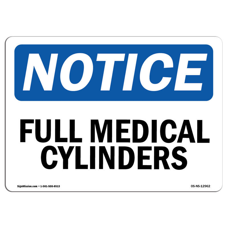 Cylindres médicaux complets, H 18 po x l 24 po x P 0,1 po