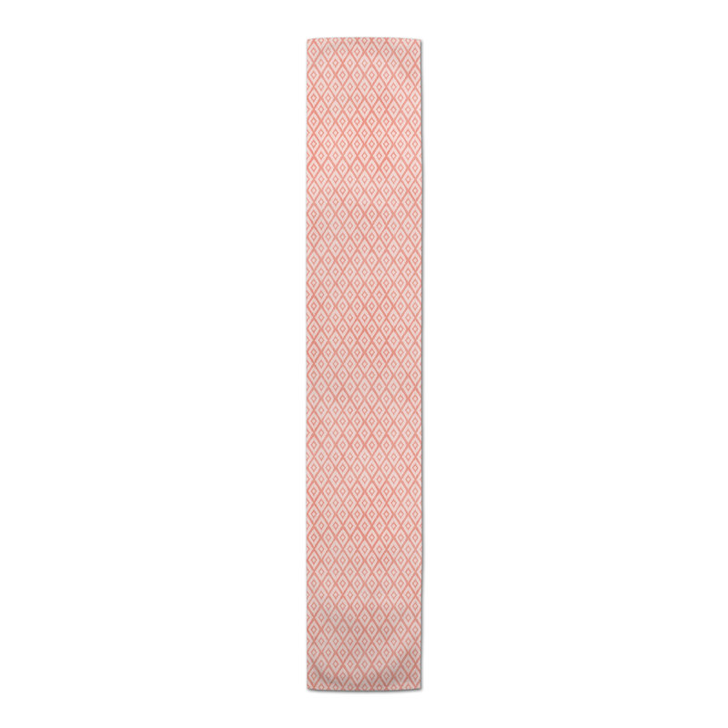 Coral Ikat Rectangular Table Runner, 72" x 16"