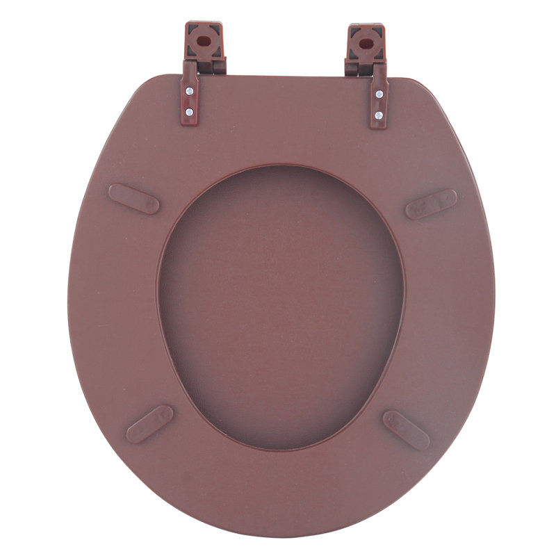 Chocolate 17 Inch Soft Vinyl Toilet Seat with Foam Cushion
