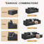 Canapé modulaire en L avec repose-pieds Wesson-119276402