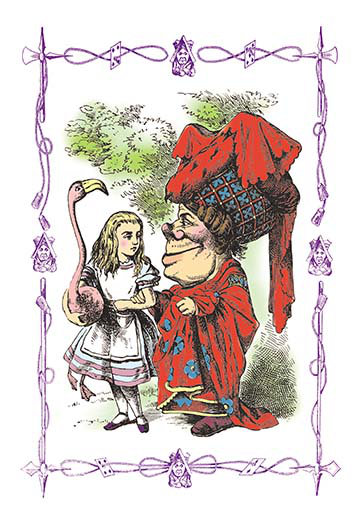 Alice in Wonderland with the Dodo colo Framed Tile