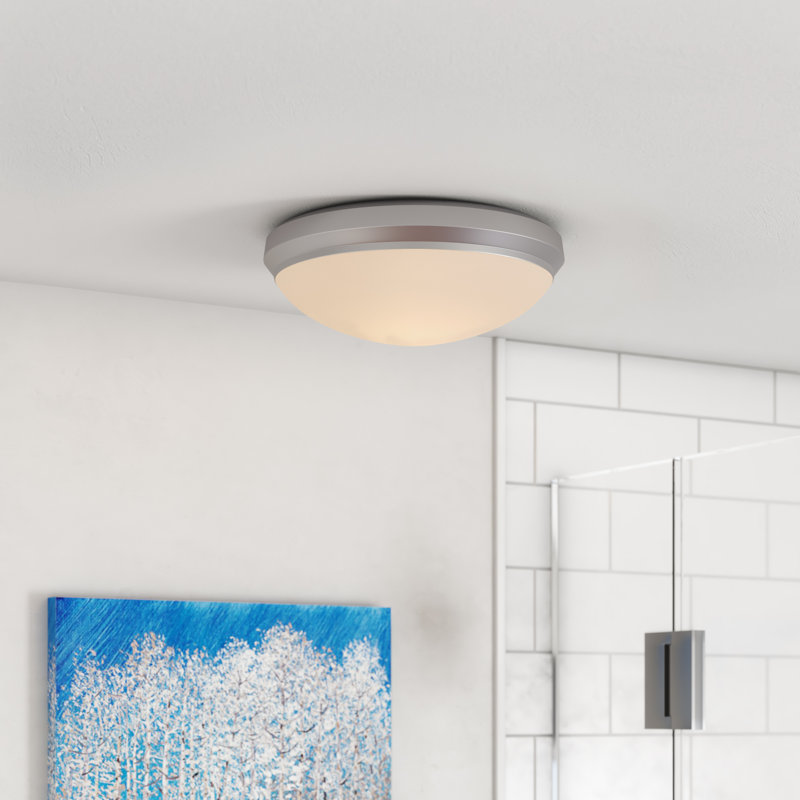 Escondido Flush Mount, Brushed Nickel, 5" H x 13" W