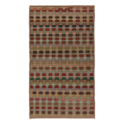 Distressed One-of-a-Kind 6'5" X 11' Hand Knotted Area Rug
