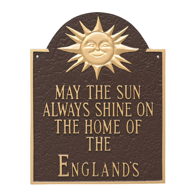 Plaque de jardin Home of Sunshine, Oui