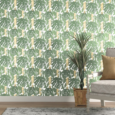 Mcswain 18.86' L x 18" W Smooth Peel and Stick Wallpaper Roll
