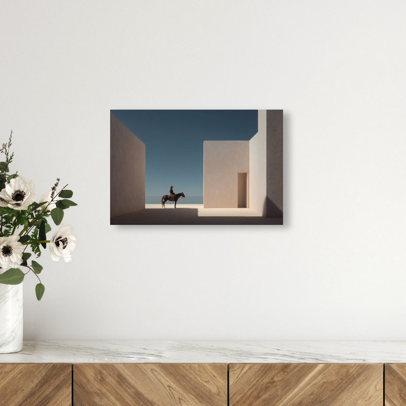 Lone Equestrian I Print by Oliver Gal, 10"H x 15"W, Gallery Wrapped